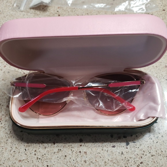NWT Kate Spade IANNA Rose Gold Cat Eye Frame/Brown Pink Sunglasses🤎💖 - Picture 5 of 10